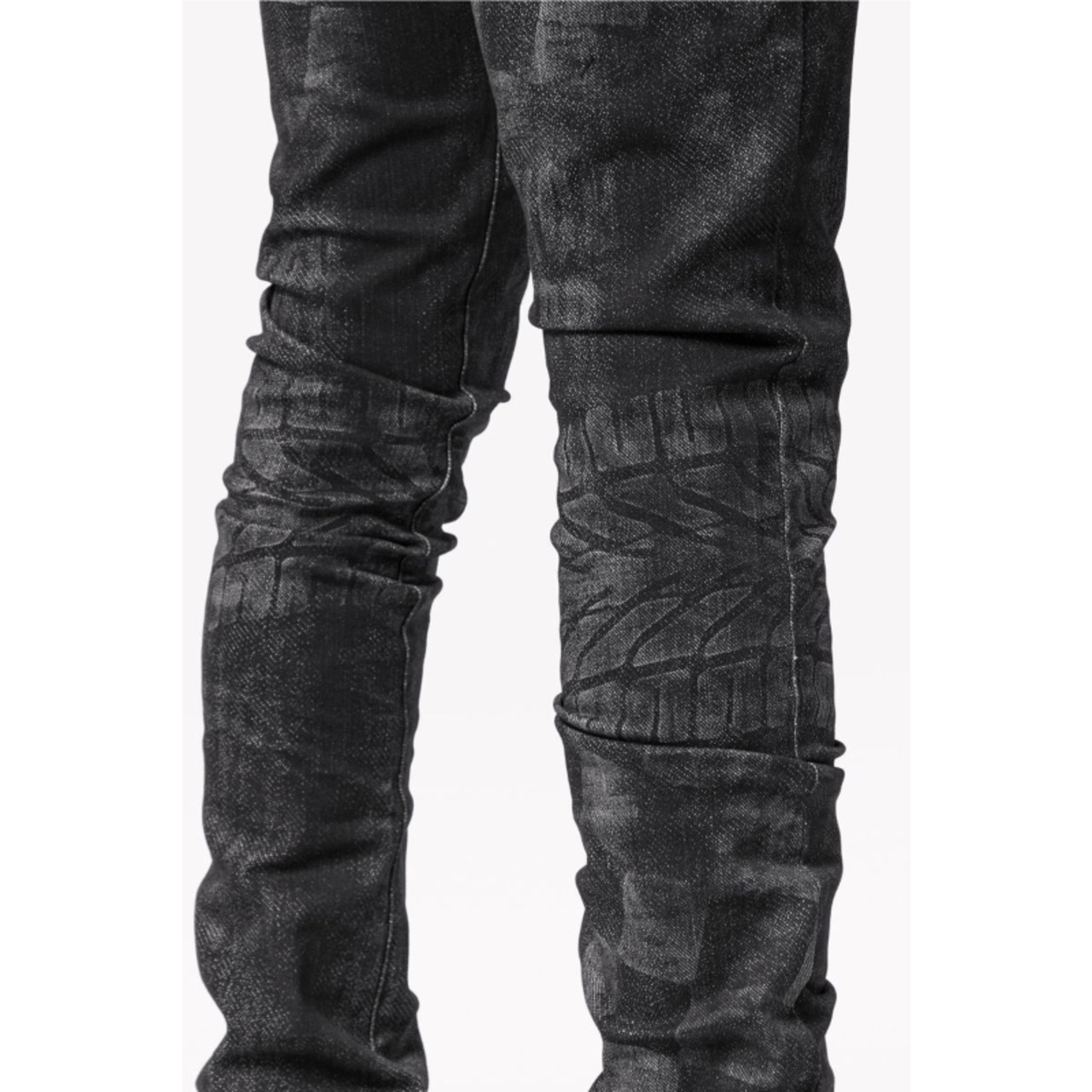 GUAPI / obsidian black racer denim V1