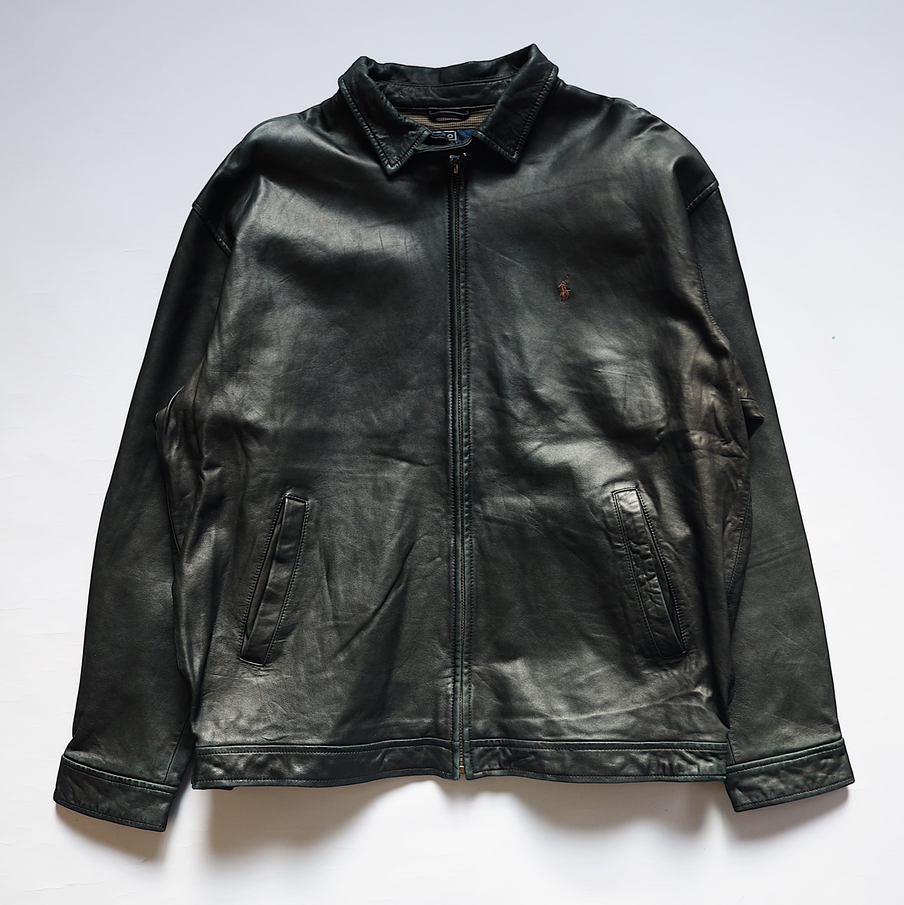 POLO RALPH LAUREN FADED LEATHER JACKET