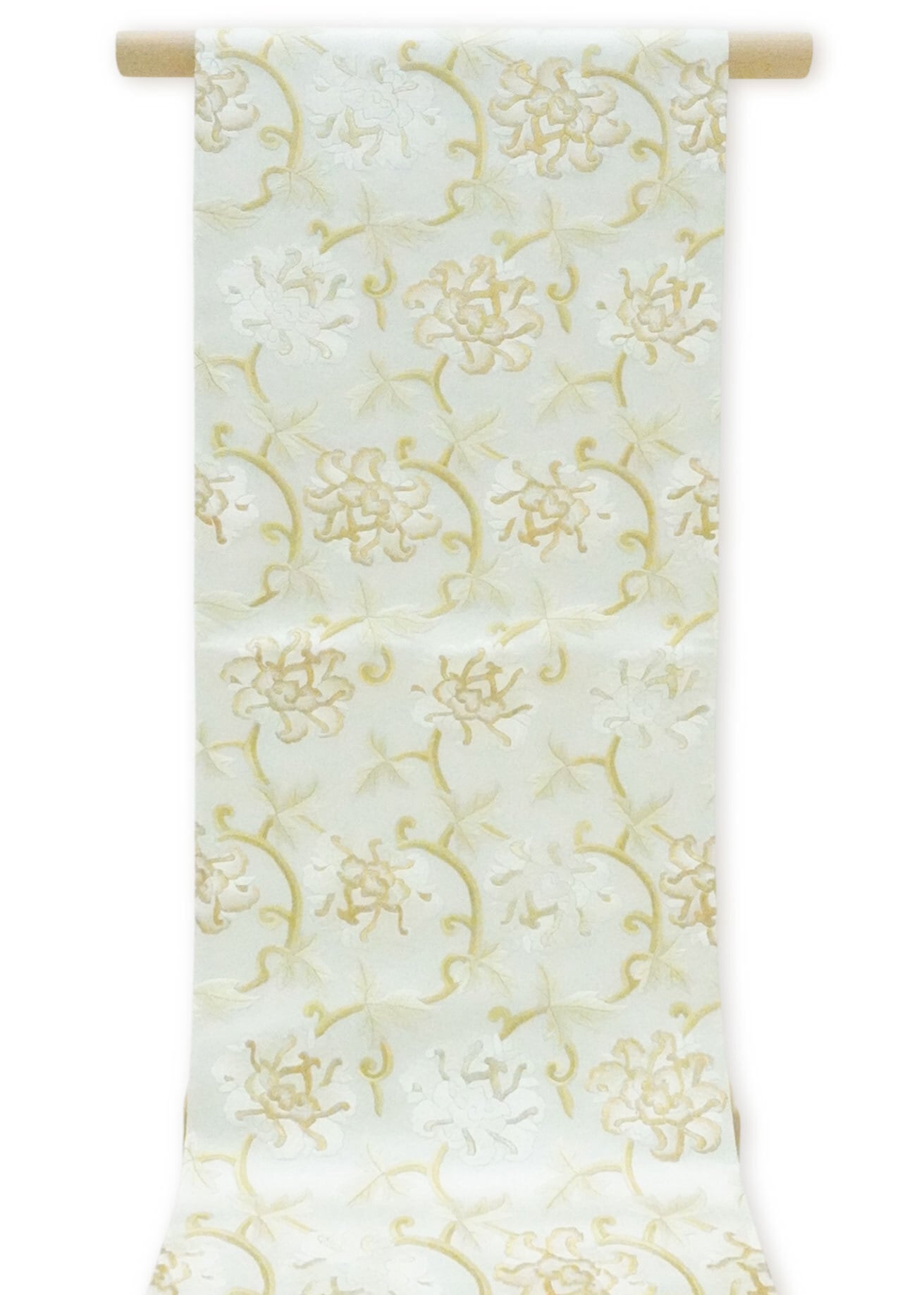 シルバー地唐草刺繍袋帯　LUOMA-024