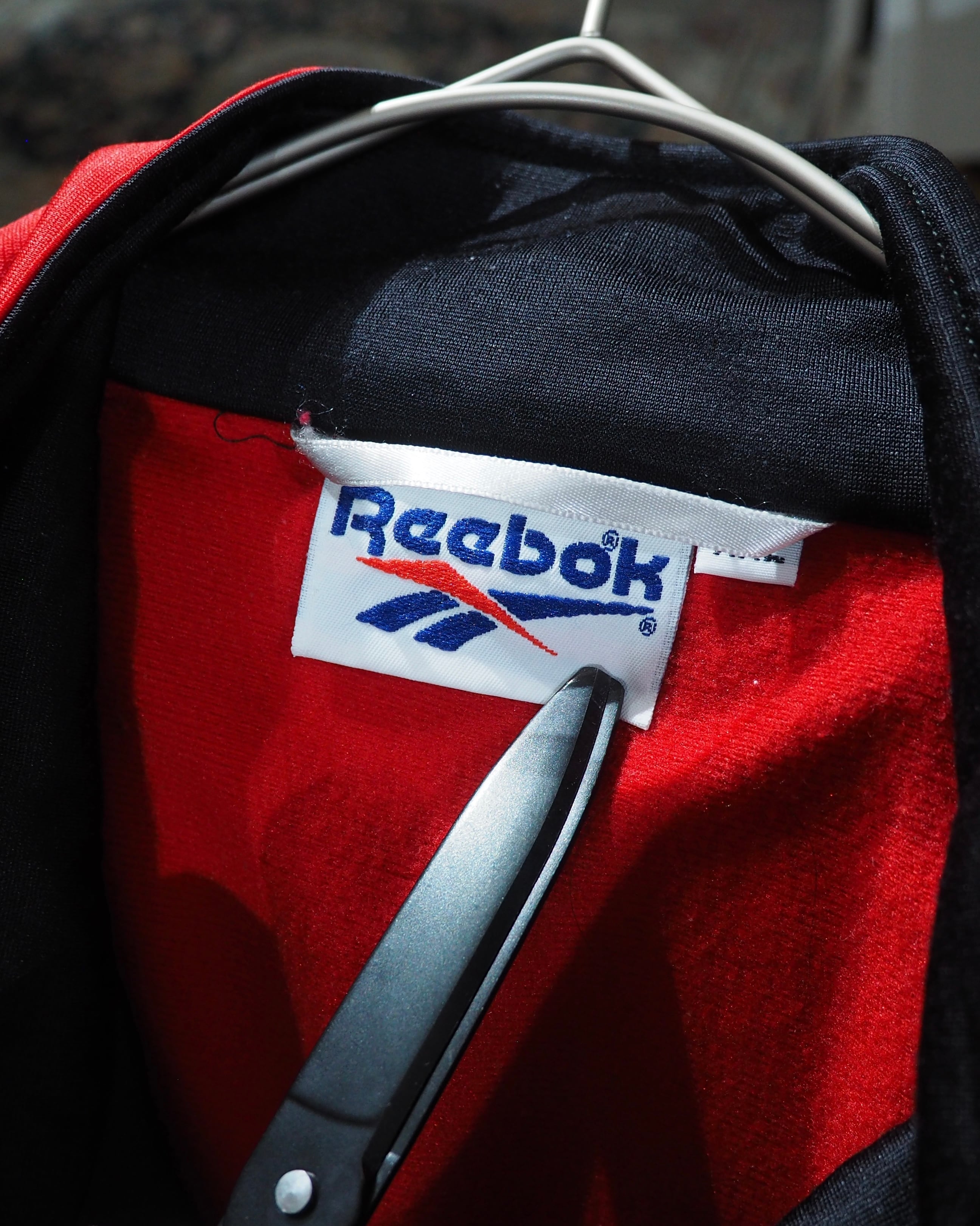 XXL " Old Reebok " Hand painted Custom Over silhouette vintage Track jacket