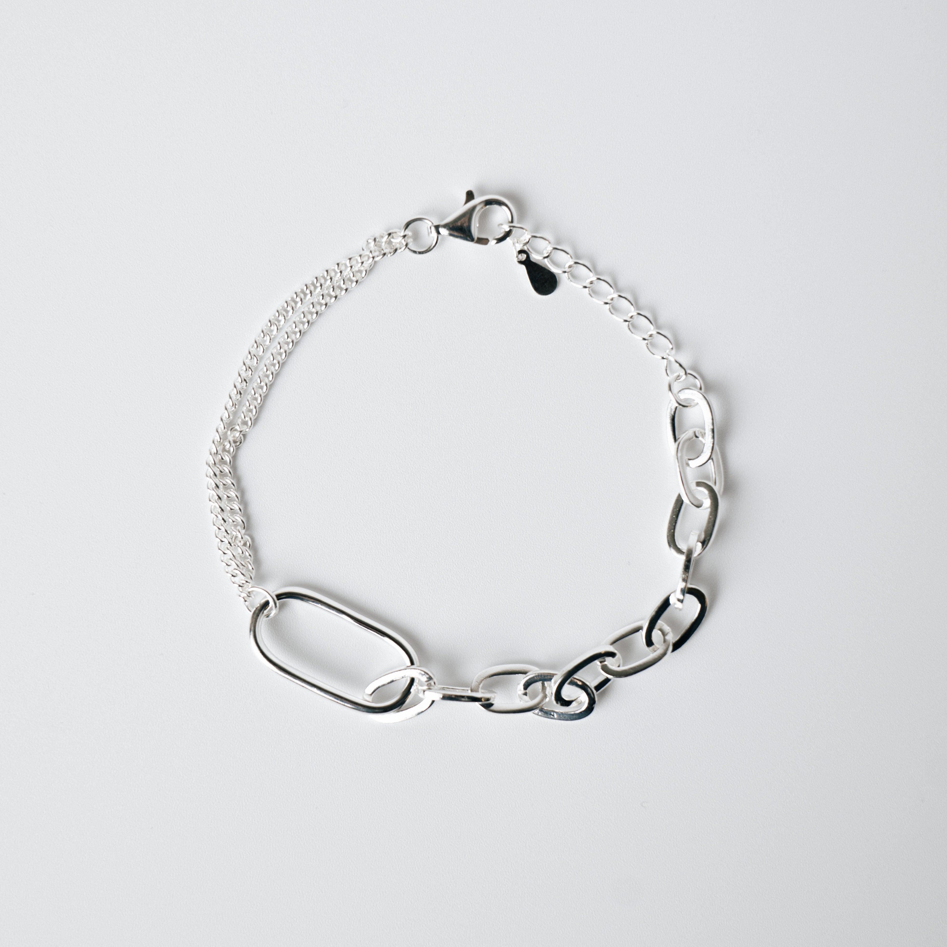 SILVER925 ASYMMETRY BRACELET/シルバー/ブレスレット aura ] silver925 asymmetry chain bracelet | aura