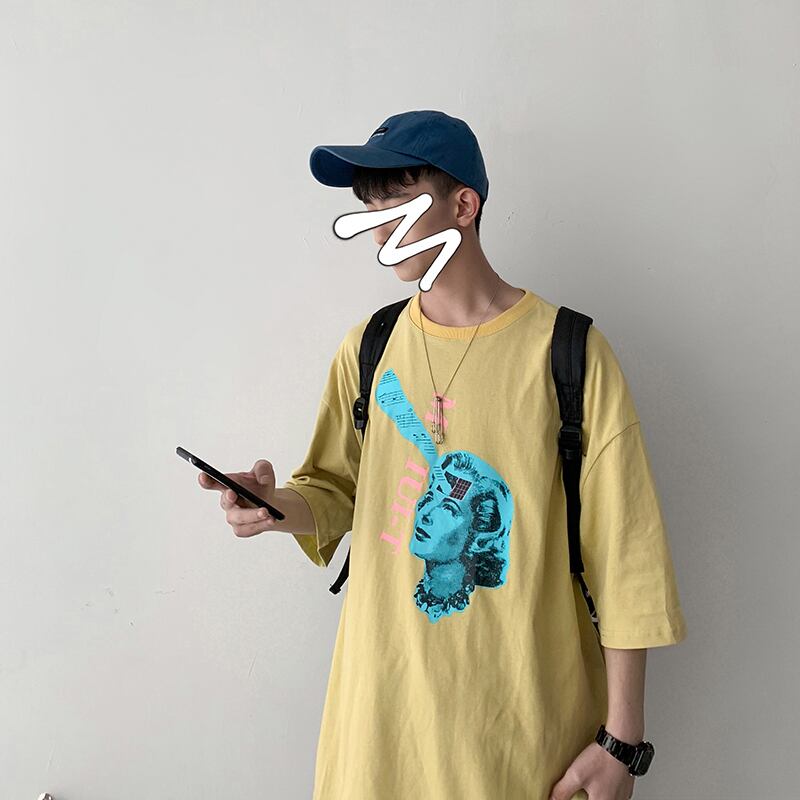 全3色 Tシャツ カットソー プリント カジュアル シンプル