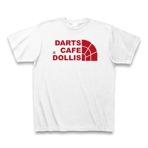 DOLLiSフェイスロゴTシャツ（白／赤）