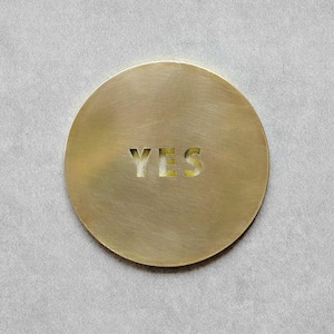 YES  coaster　（BRASS）