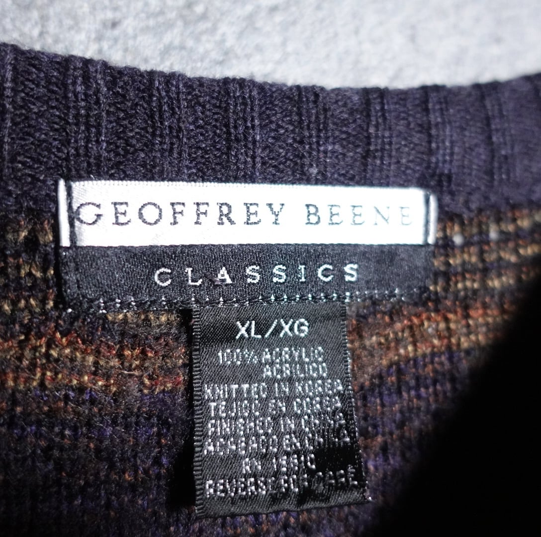 GEOFFREY BEENE” gradation design knit | 古着屋 FORCE