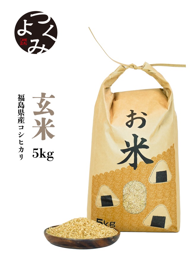 福島県産新米コシヒカリ【玄米】 5kg　送料無料