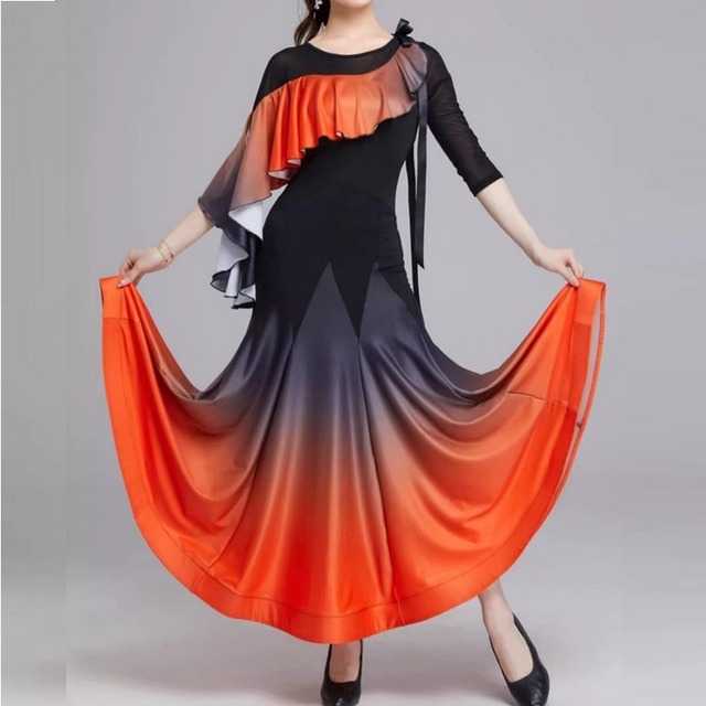 フローティング　シアースリーブ　グラデーションドレススカート　　ds0278