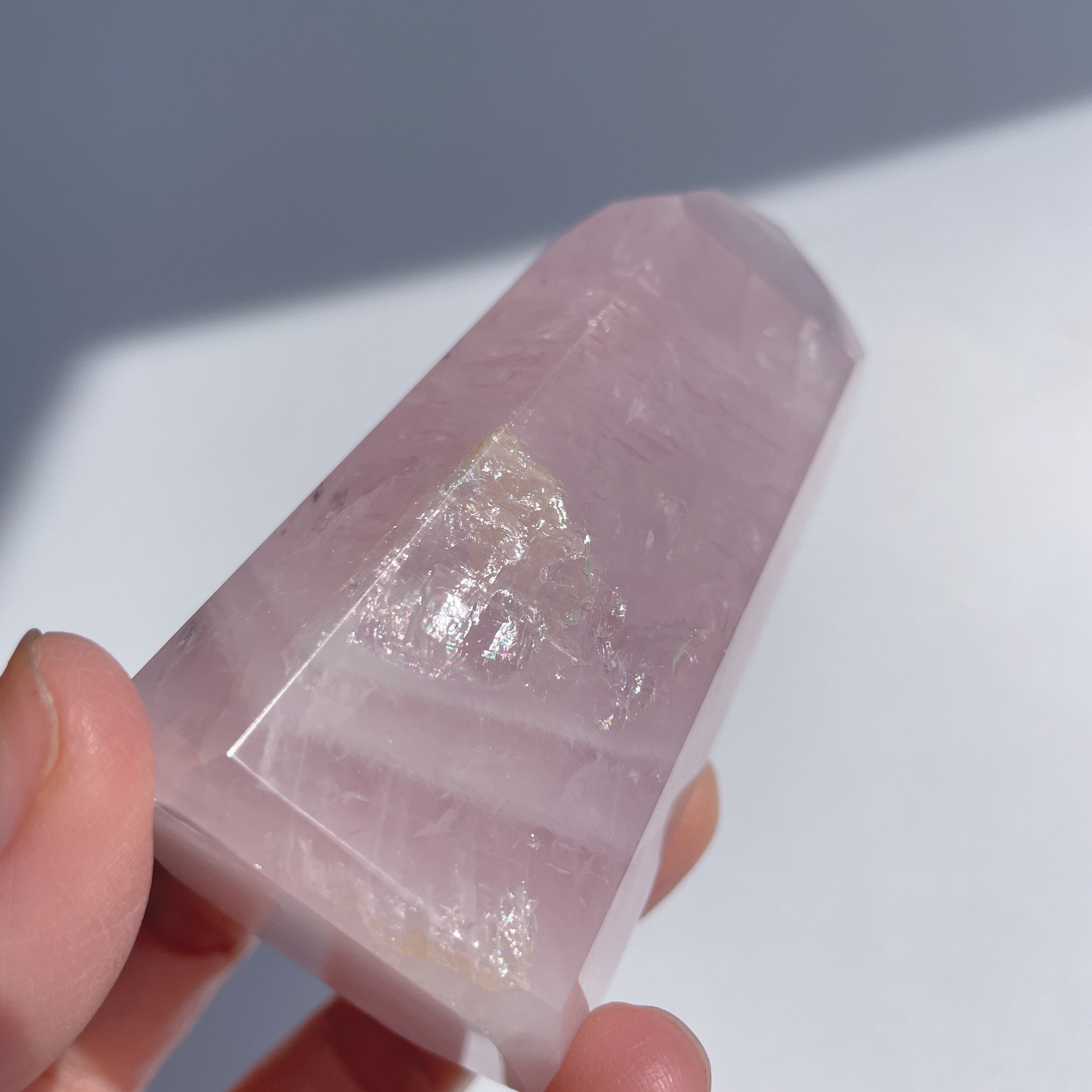 透明感◎ ローズクォーツタワー25◇Rose Quartz Tower◇天然石・鉱物