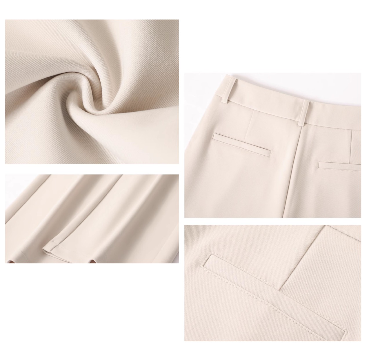 ストレートドレープパンツ W01223