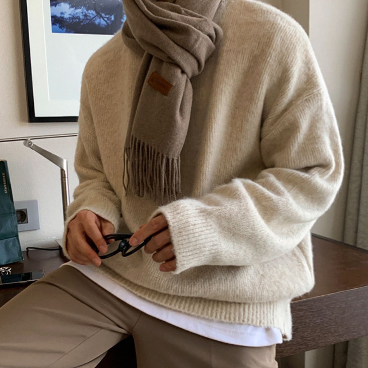 ベーシックラウンドネックニット　MT0080352