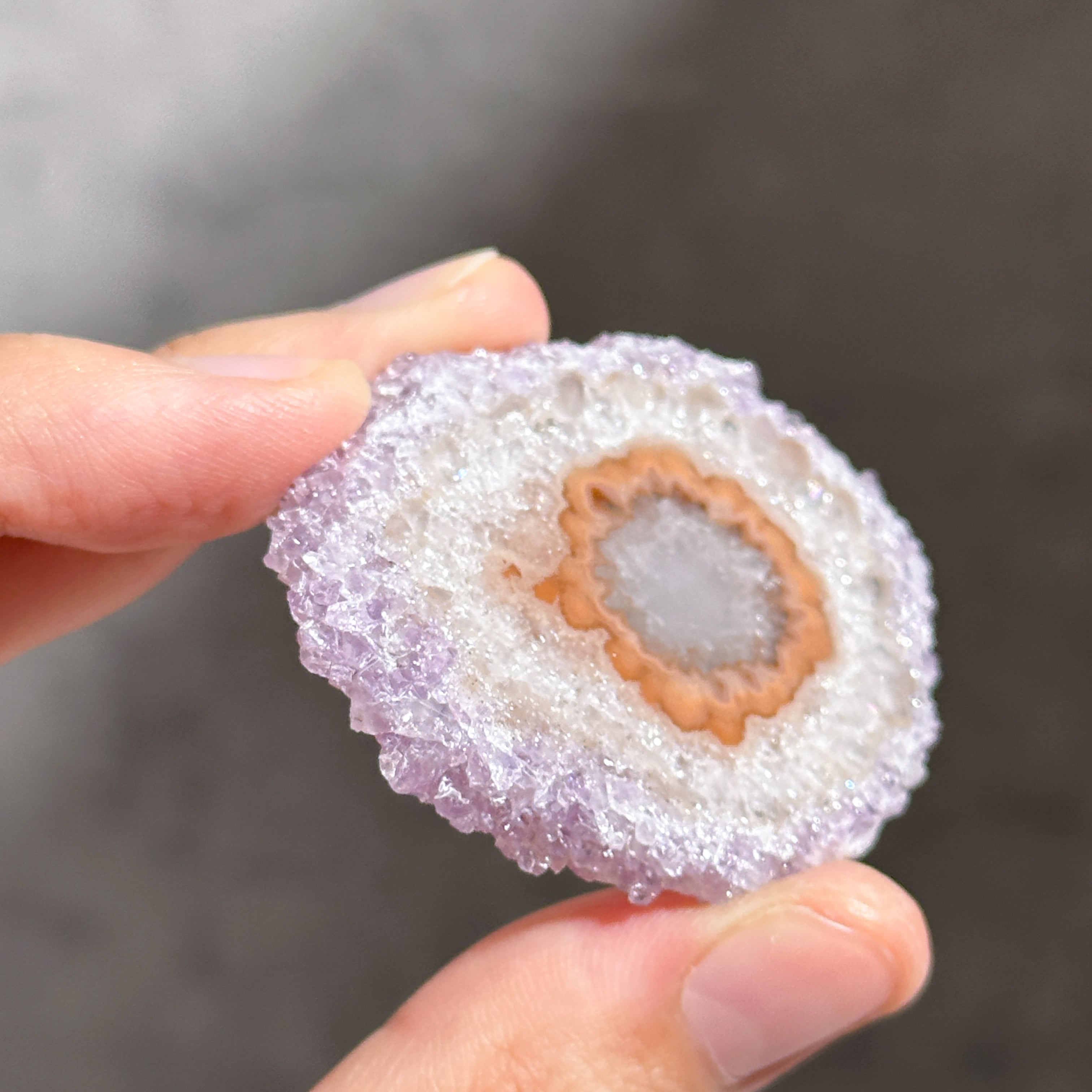 フラワーアメジスト スライス72◇ Flower Amethyst ◇天然石・鉱物