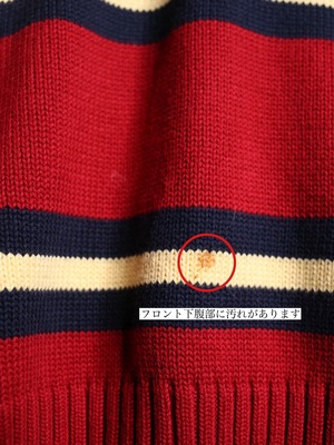 "TOMMY HILFIGER" good coloring border cotton knit