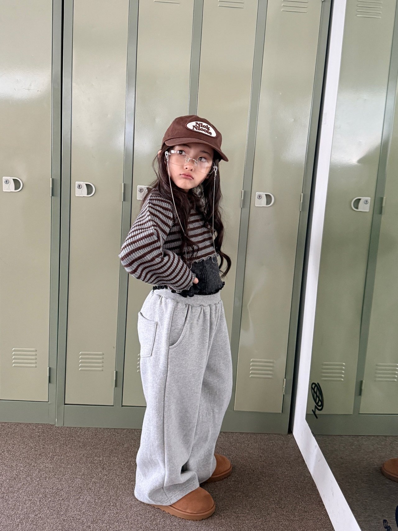 COMMA［取寄］check saging pants 26winter