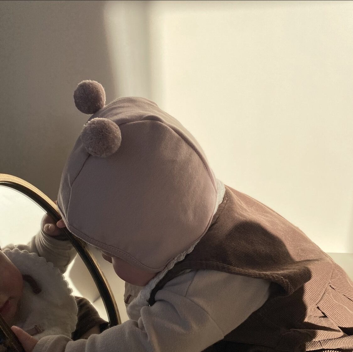 即納 】くまさんボンネット / 5color | - baby riri -