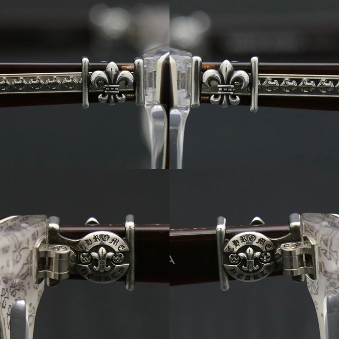 CHROME HEARTS クロムハーツ 伊達メガネ 眼鏡 SPLAT-A BSフレア