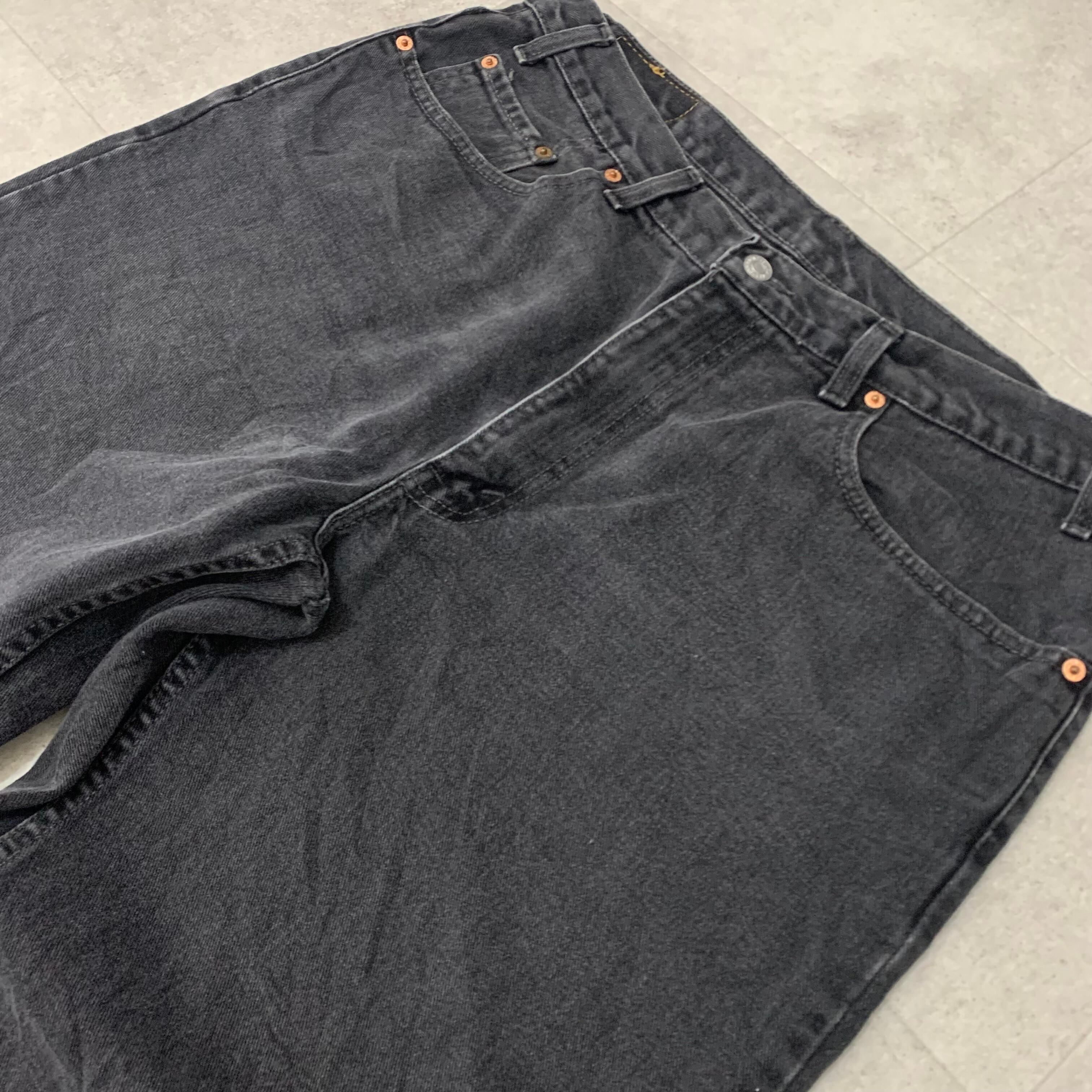 希少　カナダ製　リーバイス　550 バギー　デニム　ブラック　ビンテージ　黒 38×30 カナダ製 リーバイス 550 ブラック デニム バギーデニム