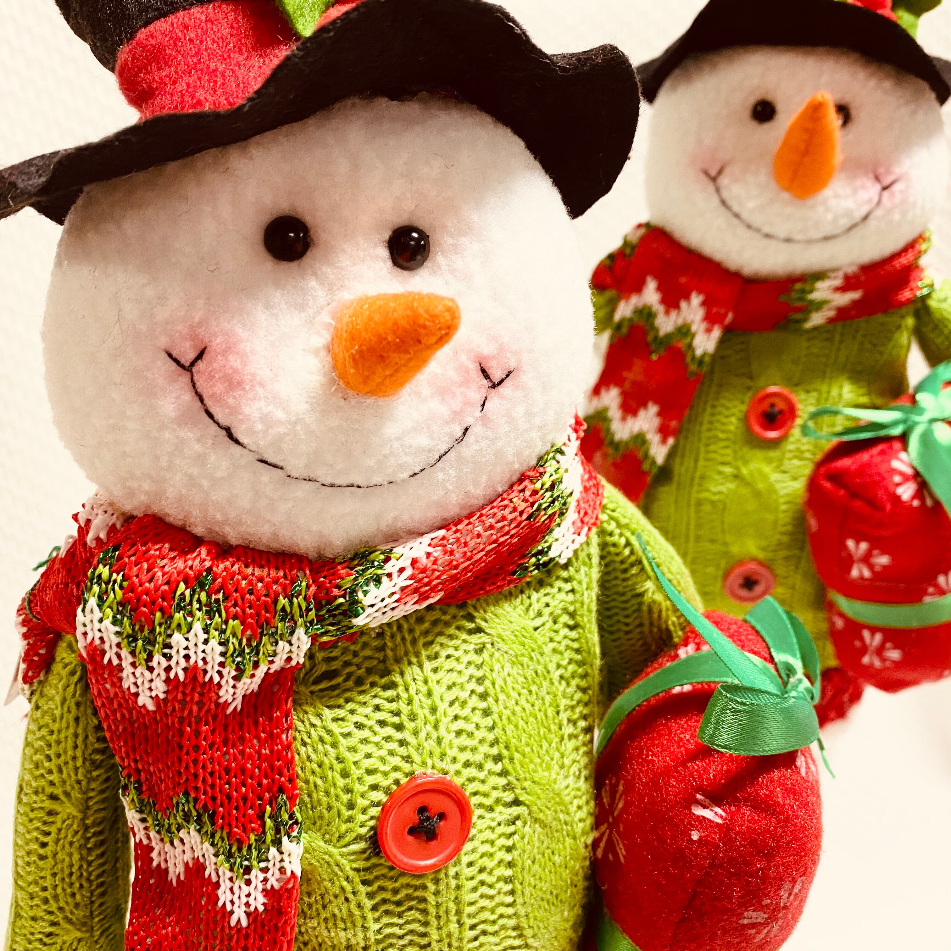 のびのびスノーマン 60㎝ クリスマス雑貨 スノーマン人形ぬいぐるみ