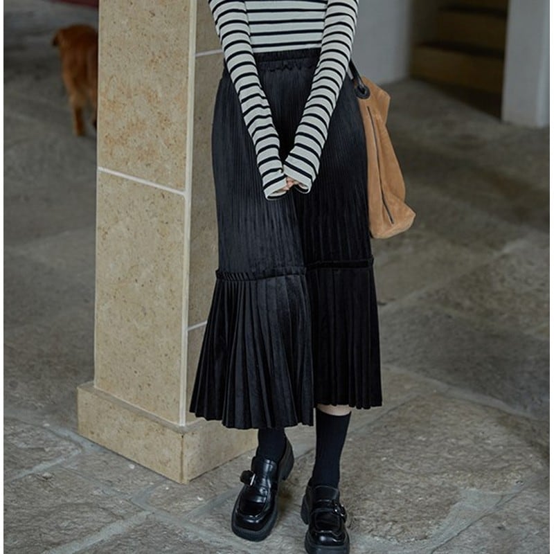 high waist a line skirt