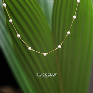 Turquoise Accent Necklace 【White】