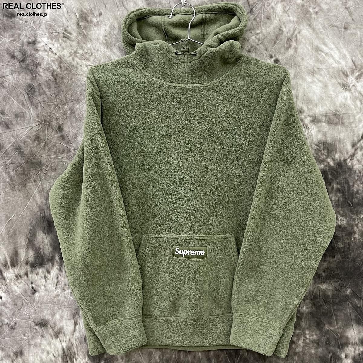 シュプリーム  Polartec Hooded Sweatshirt ボックスロゴポーラテックブルゾン メンズ L