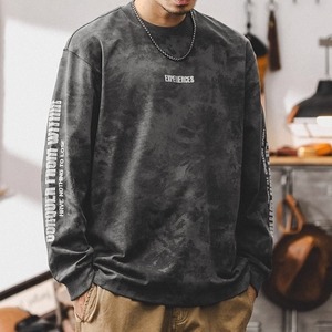 スリーブプリント クルーネック ロンT 10198