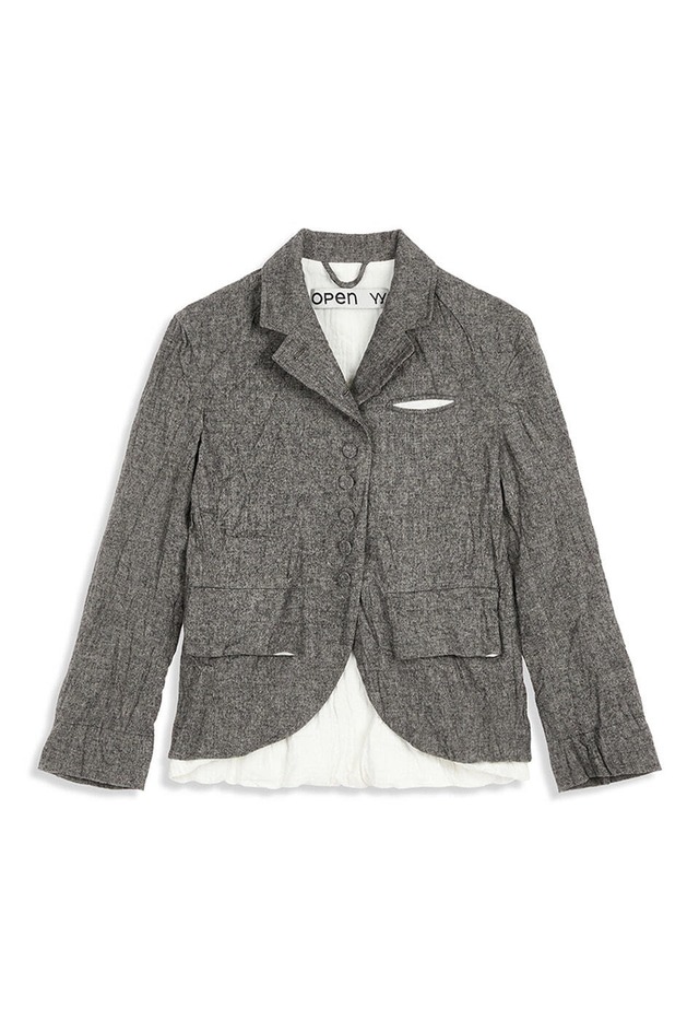 [OPEN YY] CRINKLED POCKET JACKET, GRAY 正規品 韓国ブランド 韓国通販 韓国代行 韓国ファッション オープン ワイワイ 日本 店舗