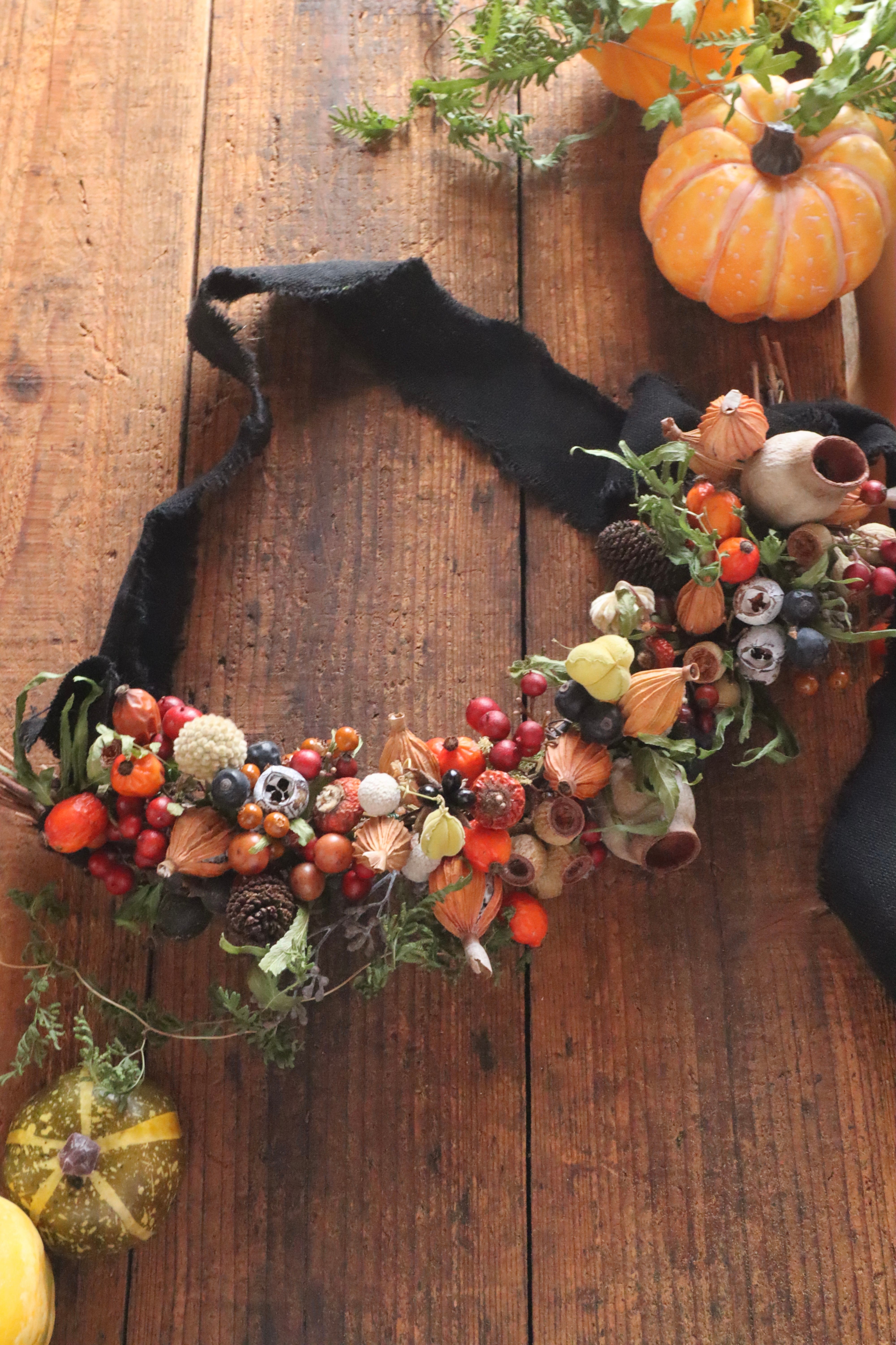 再販』朝採り❁⃘*.ﾟ幸せを呼ぶパールアカシアのリース（サイズ約23