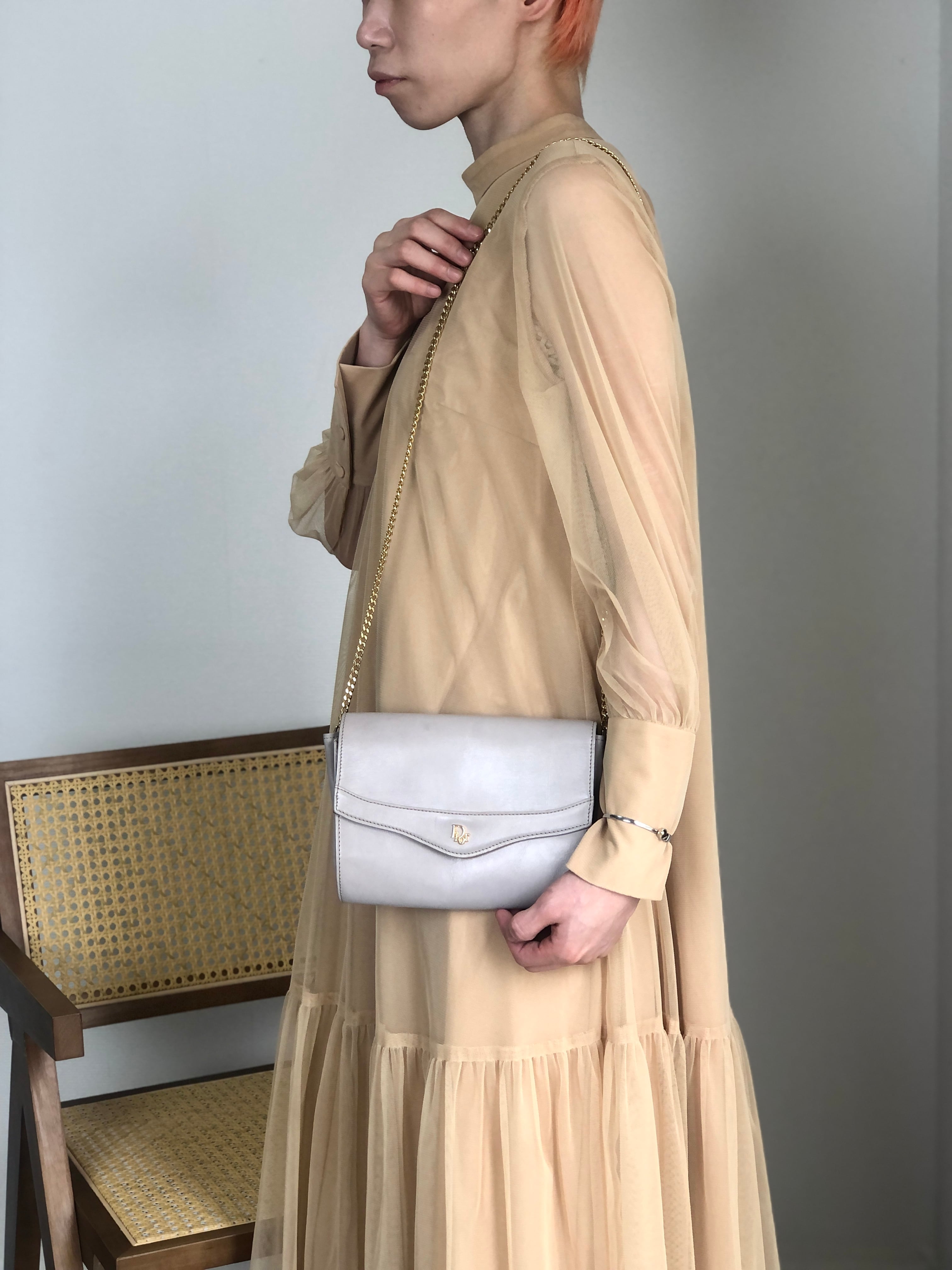 Christian Dior クリスチャン ディオール ショルダーバッグ グレー