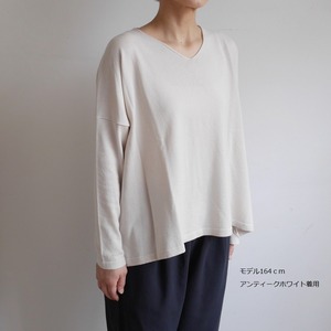 cotton v neck pullover コットンＶネックプルオーバー　evam eva