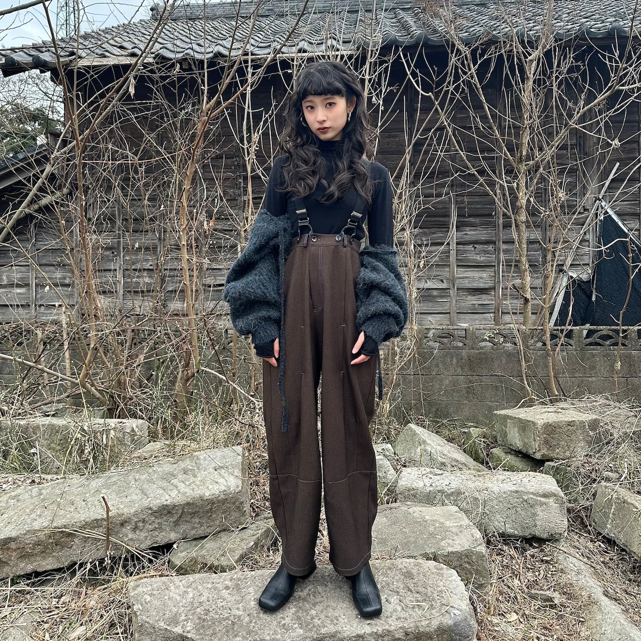 bolero mixcolor knit CD/blue mix