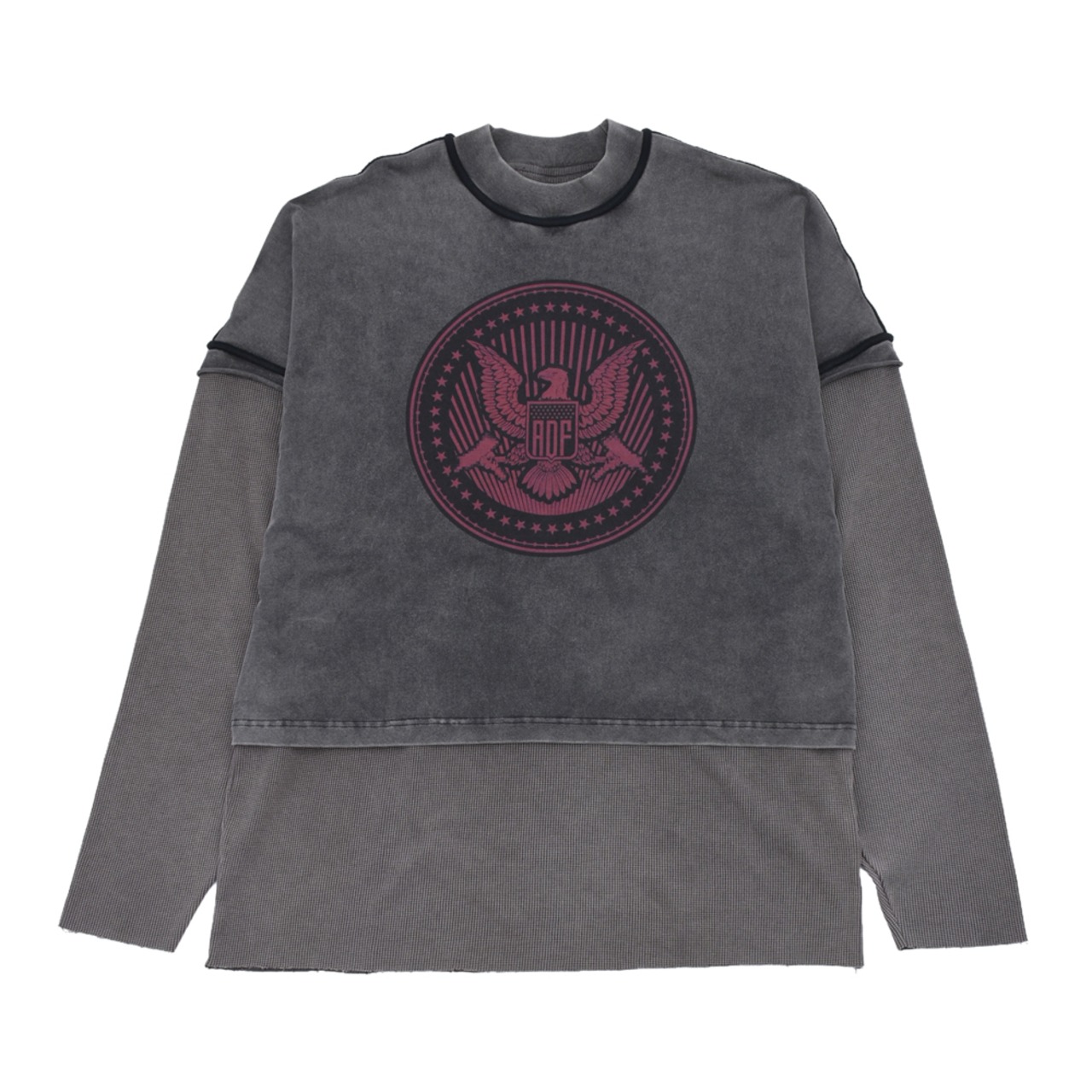 【ARNODEFRANCE】CREWNECK TEE OVERLAPPED - 5