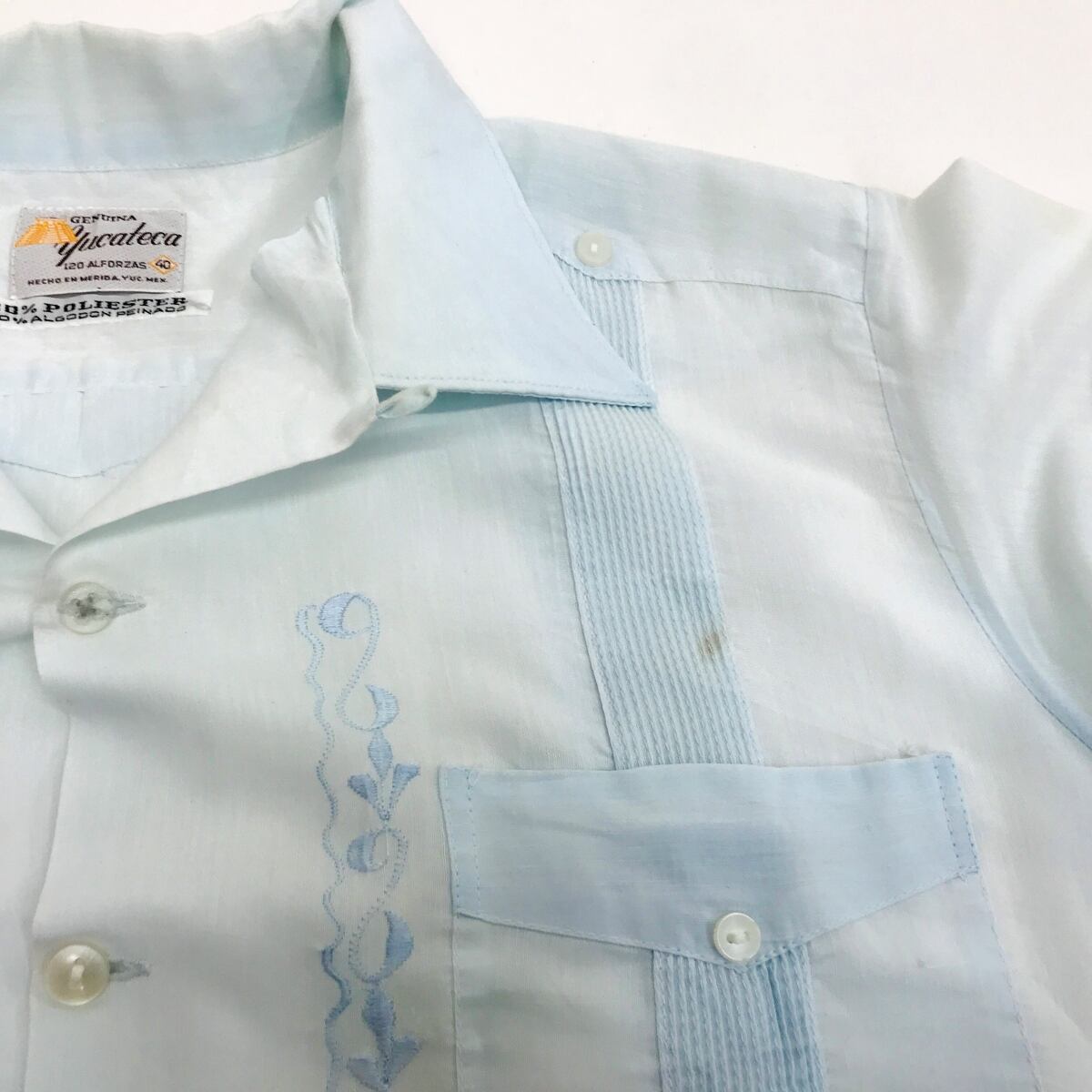 ユカテカ 60〜70年代 半袖 刺繍入り キューバシャツ GUAYABERA SHIRTS