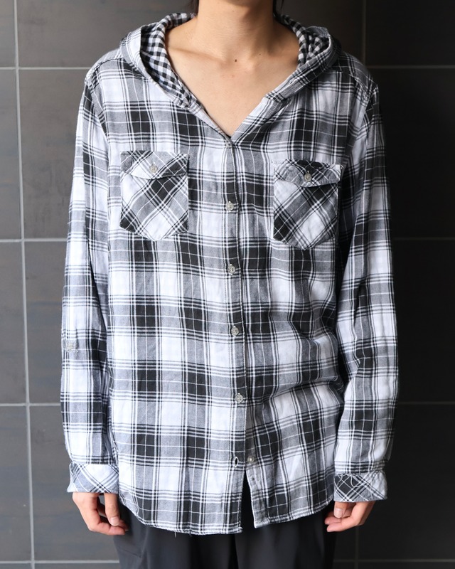 Check shirt hoodie