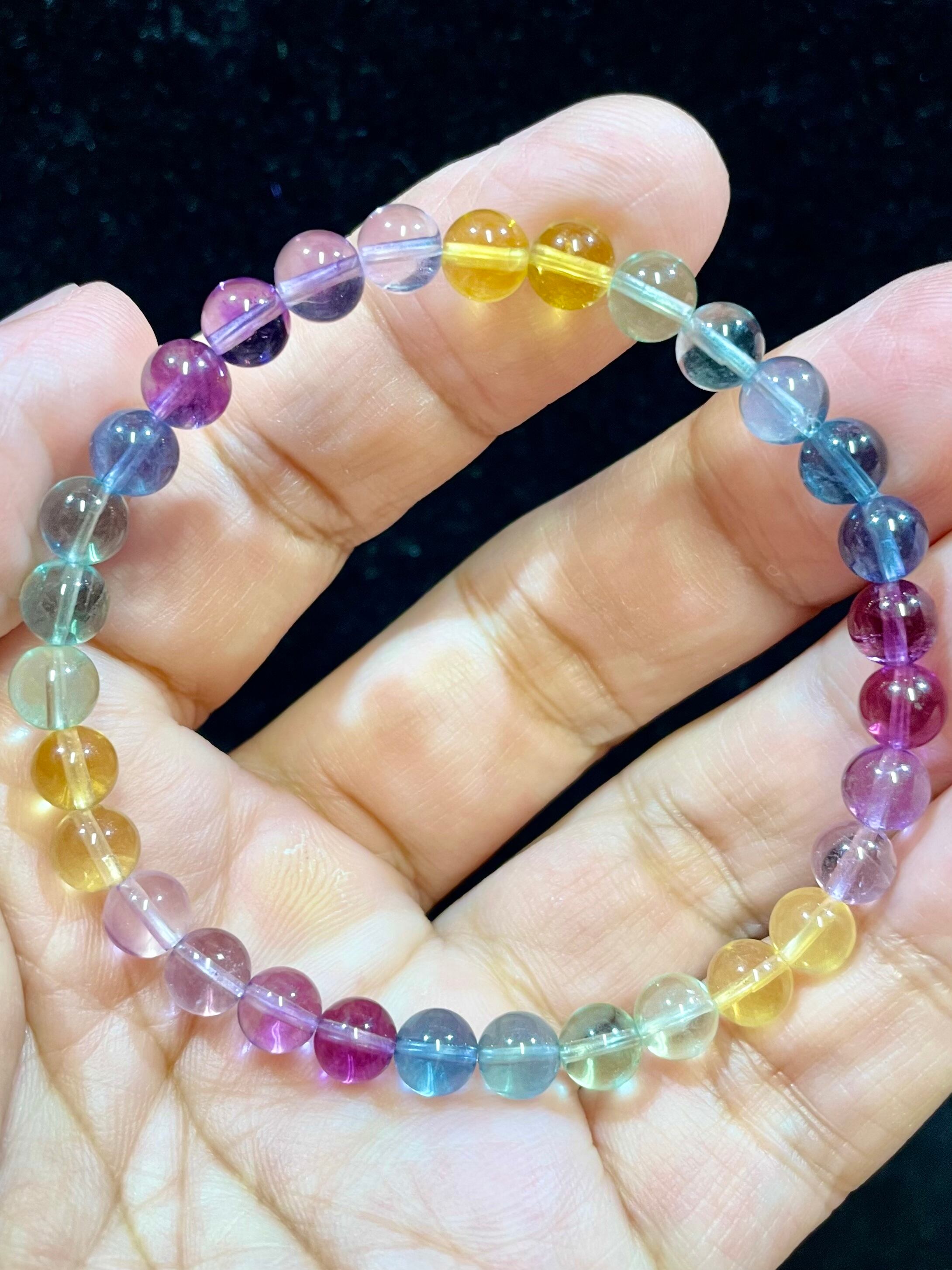 2) ハイクオリティー「マルチカラー・フローライト」ブレスレット