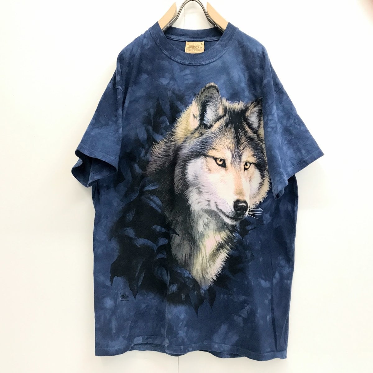 ザ マウンテン00年代 WOLF 狼 アートアニマルプリントTシャツ