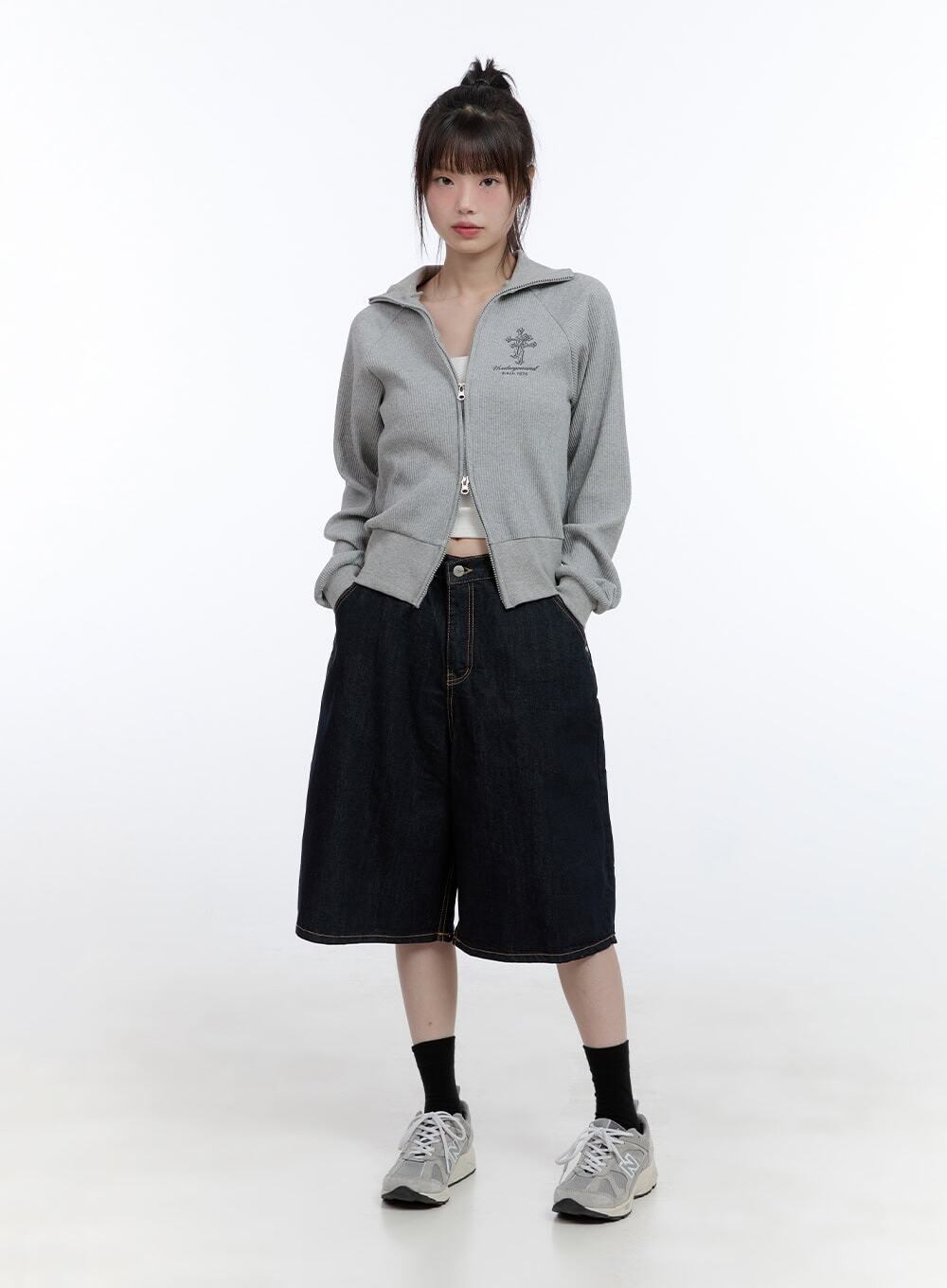 ☆ILLIT モカ 着用！！【CLOSECLIP】Wuxley Vintage Lettering Ribbed