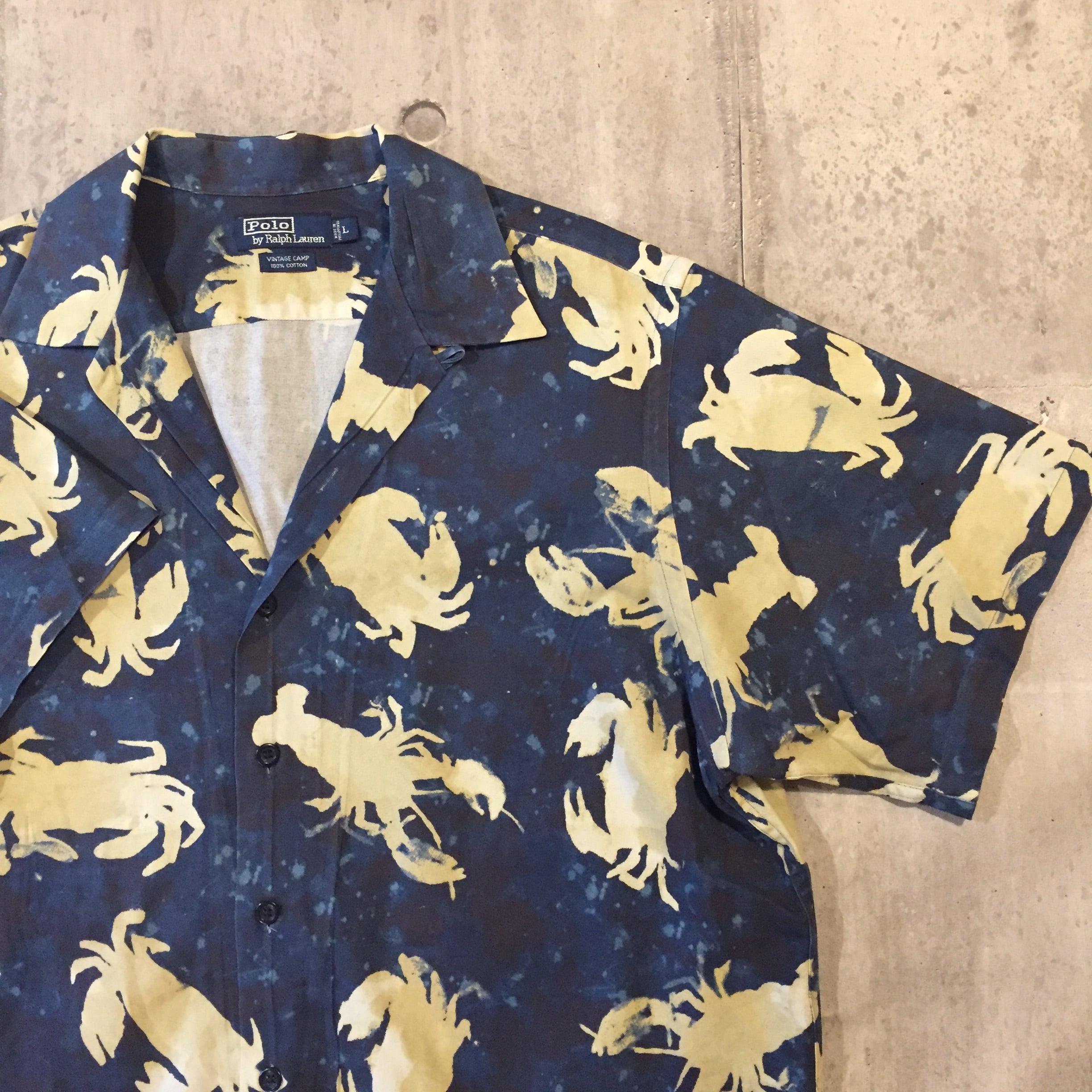 希少 90s VINTAGE CAMP ラルフローレン オープンカラー ピンク 