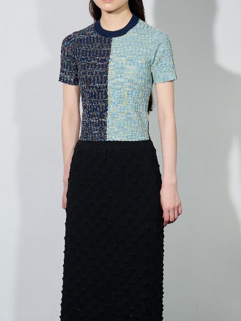 OPEN SESAME CLUB melange patch tops