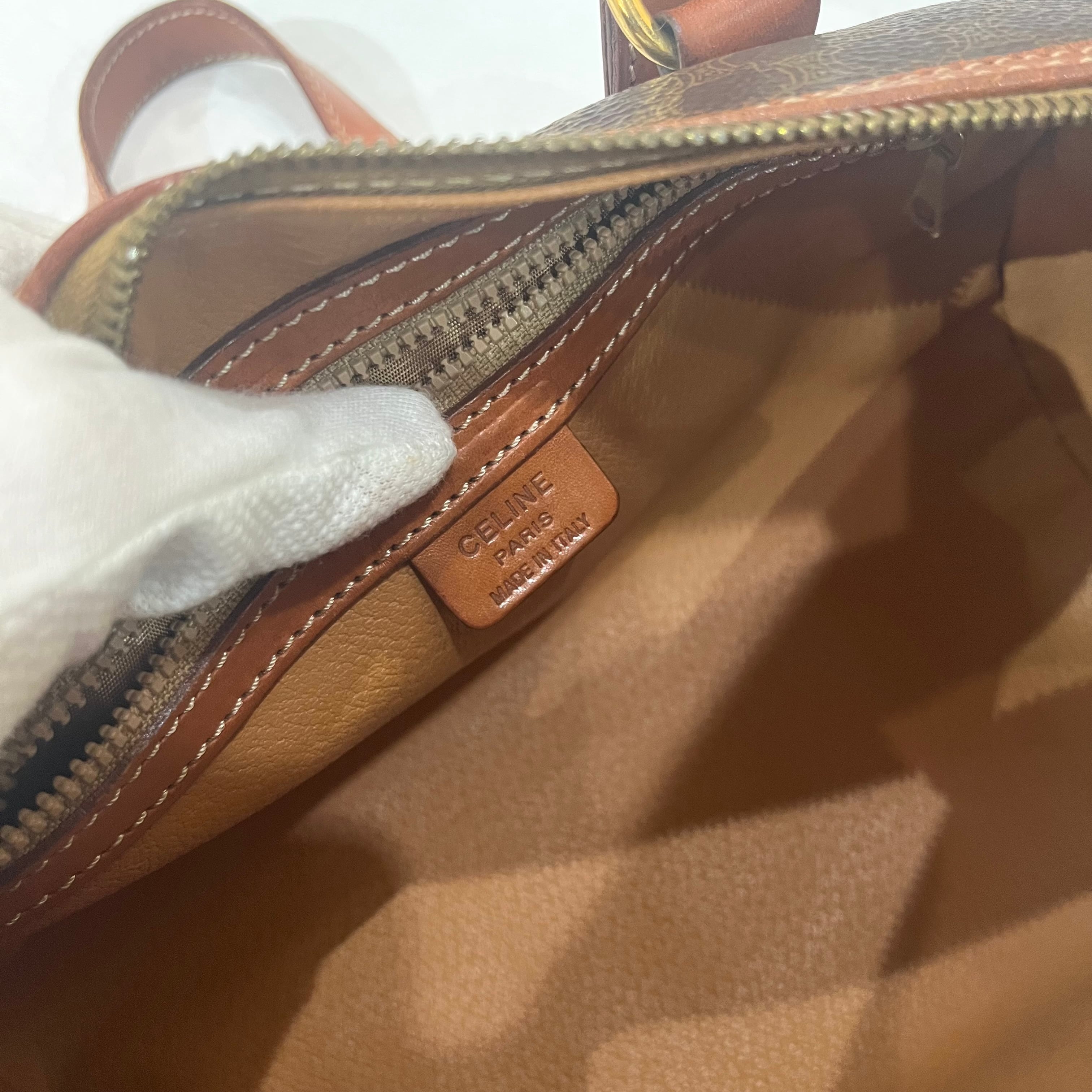 CELINE】2408 セリーヌ マカダムラウンドボストンショルダーバッグ
