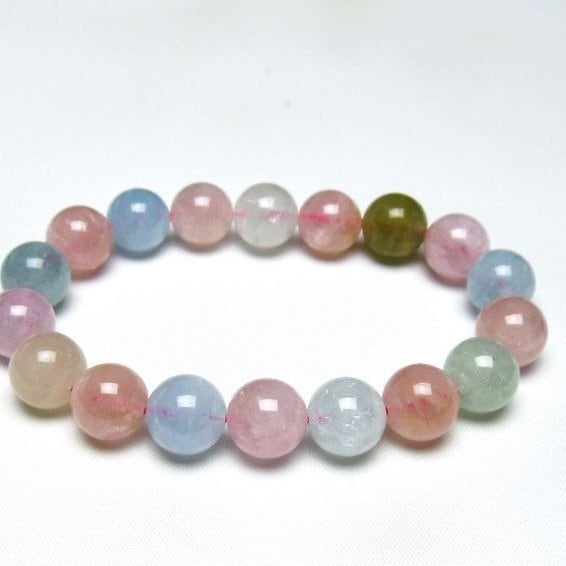 ミックスカラーベリル ブレスレット 12mm 一点物 メール便可 [M便 1/10] 111-48898