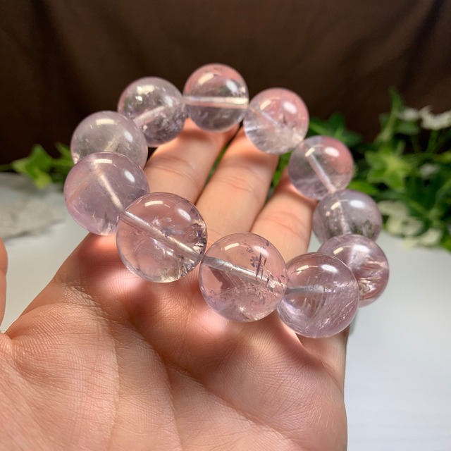 透高レア☆希少な20mm☆ラベンダーアメジスト・ブレスレット