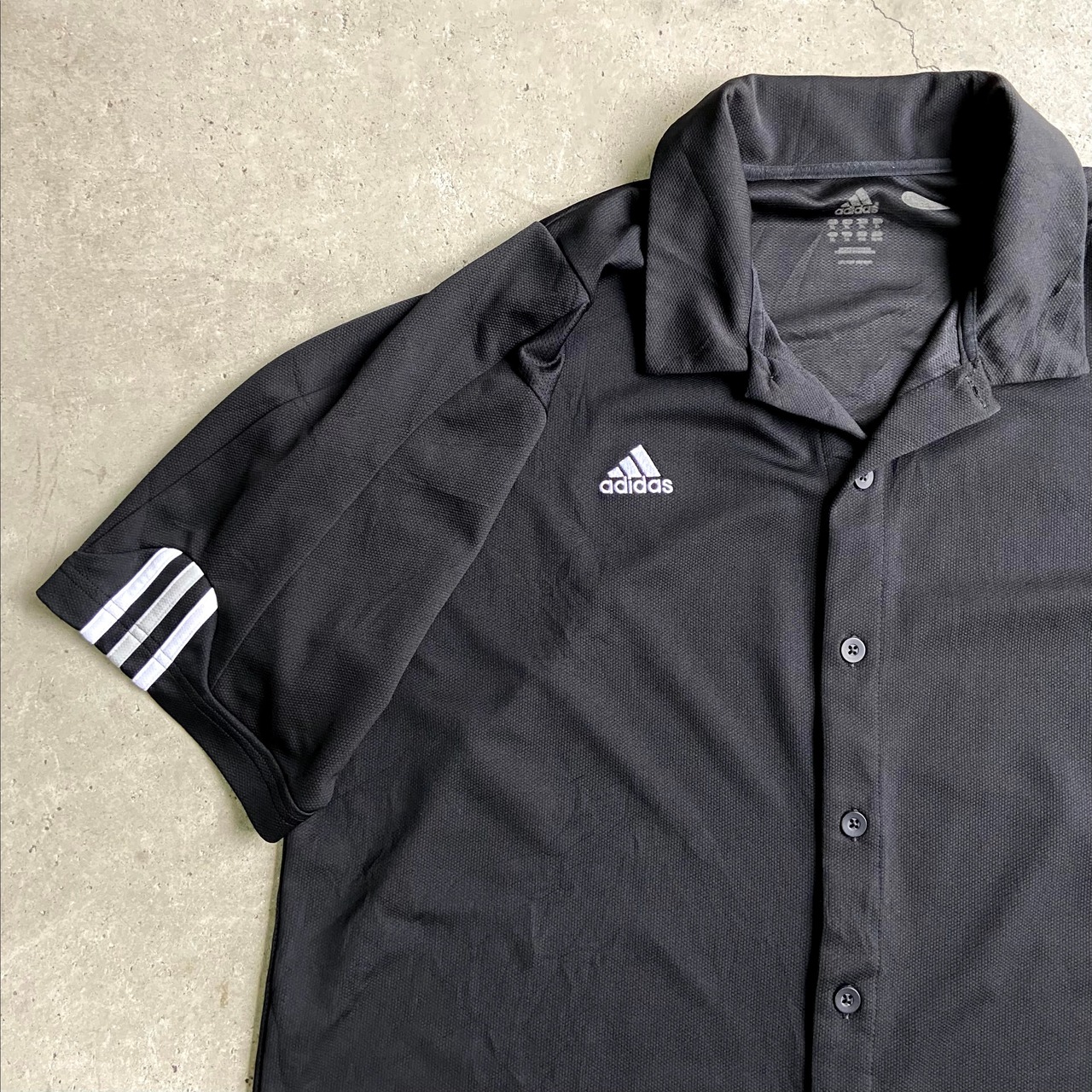 adidas アディダス メッシュ切り替え ジャージ 半袖シャツ メンズXL 