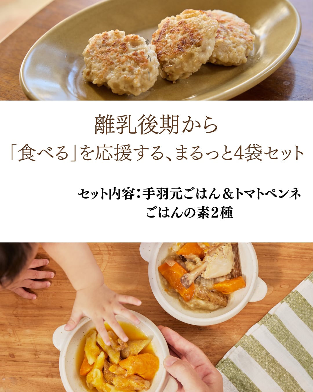 もぐもぐ練習！離乳食＆ごはんの素セット（計４袋）