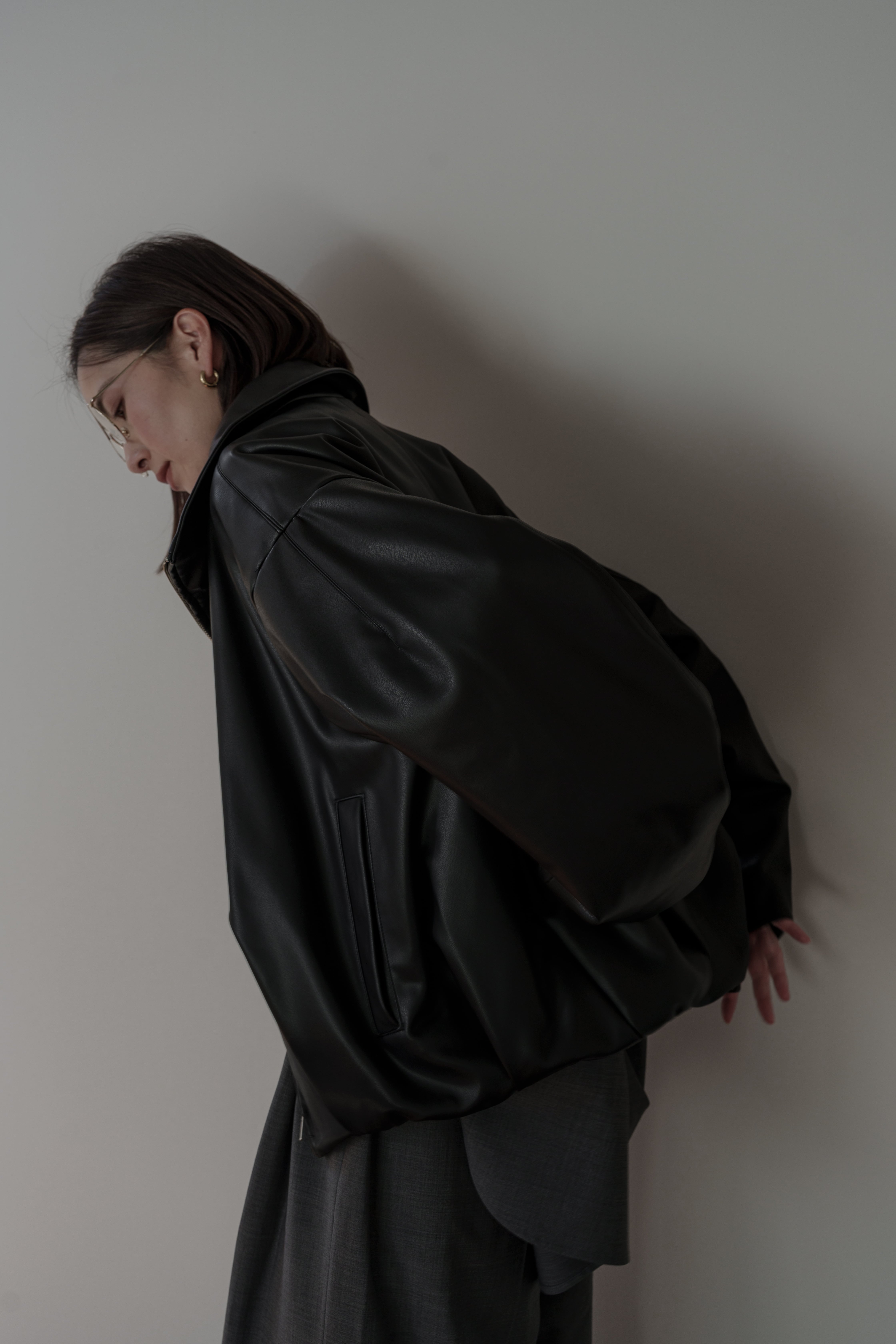 Eco Leather(合成皮革) Balloon Blouson(black)ご注文から1週間前後で