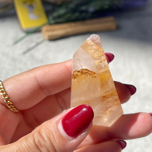 ブラジル・バイーア州産【ゴールデンヒーラー＆ローズクォーツ】フリーフォーム ⑬ 鉱物 天然石 パワーストーン