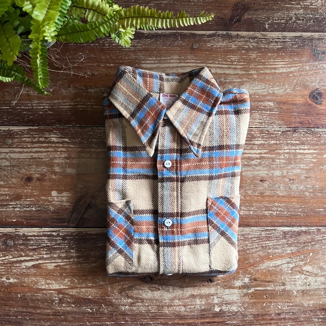 Circa 70's "Big Yank"  Cotton heavy flannel shirt made in USA/ 2XL