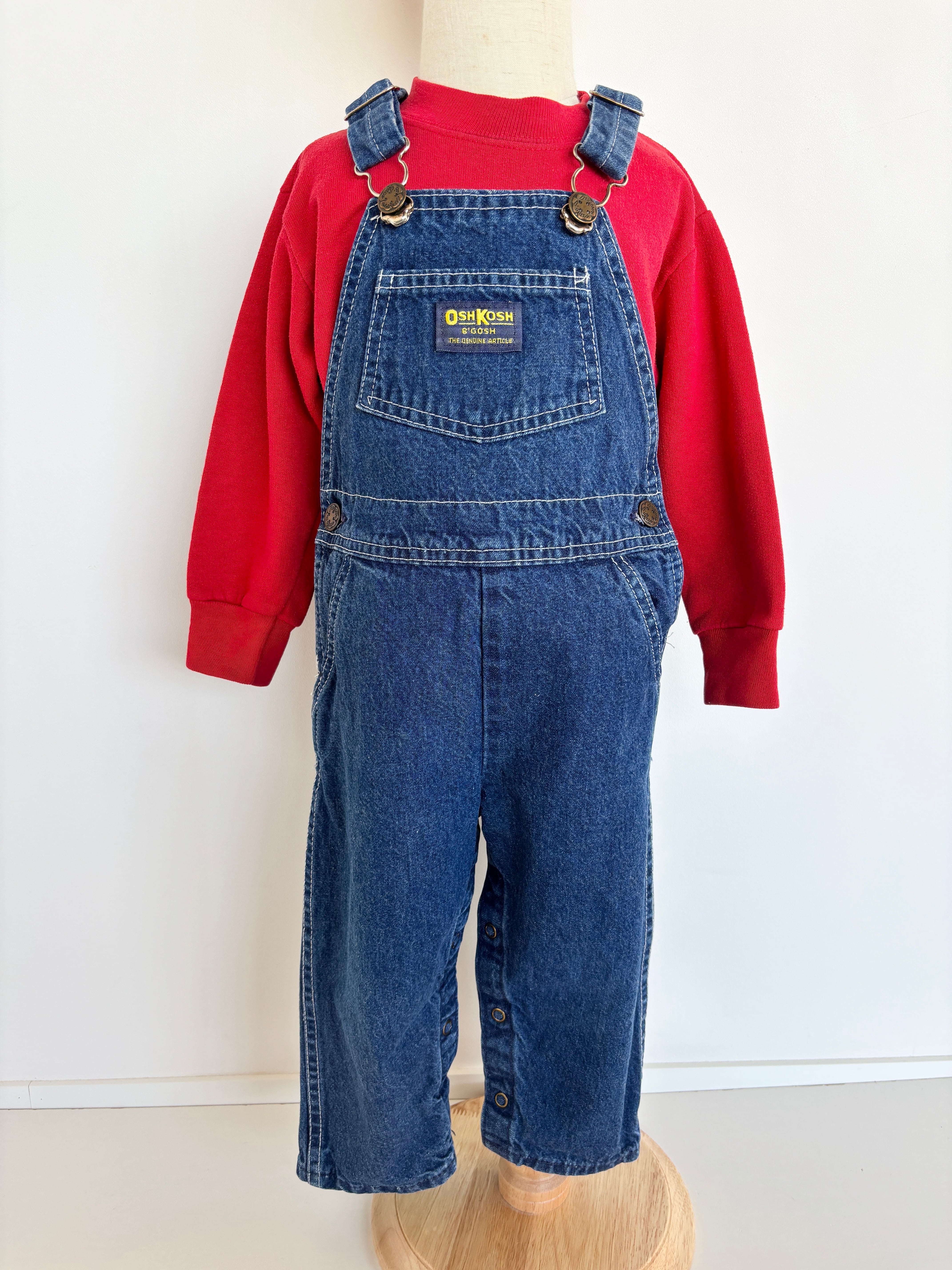 【3T・vintage】USA製 OSHKOSH デニムオーバーオール