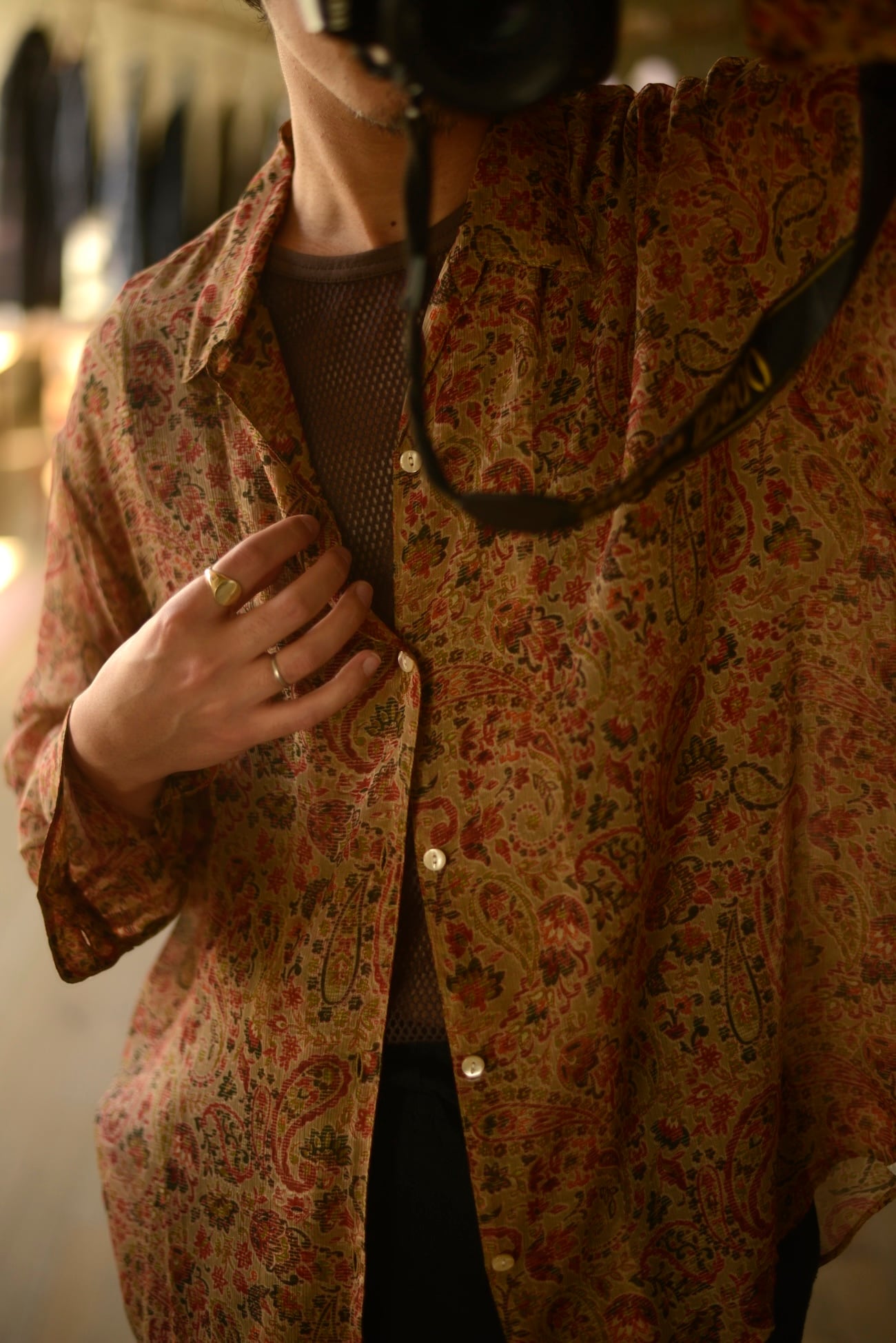 NICENESS / CASTELINO LOW SLOPE SHIRT - HAND CUT LATTICE FABRIC