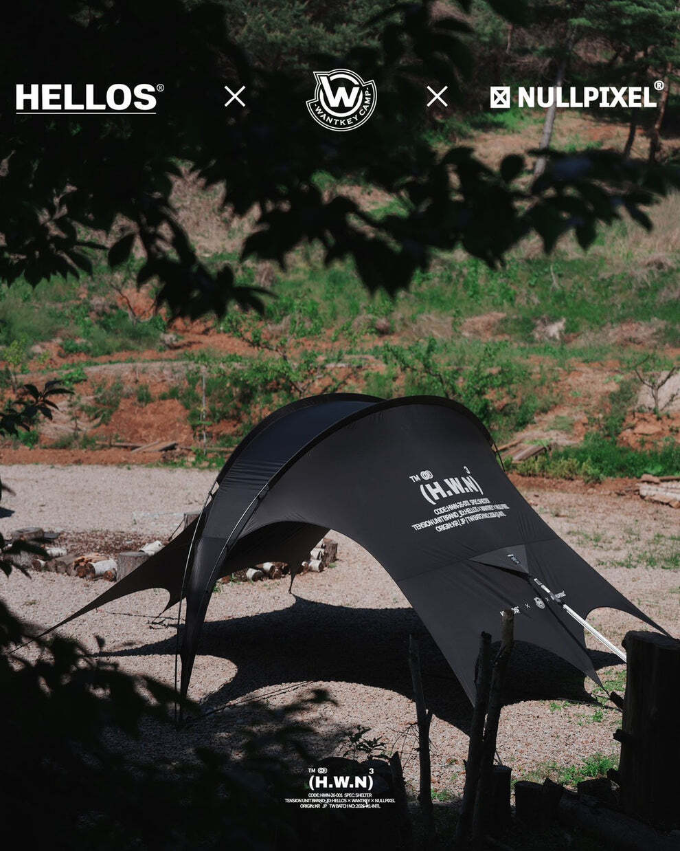テント・タープ HELLOS x WANTKEY x NULLPIXEL DRAGONFLY WANTKEY CAMP Dragonfly tarp | OLIVE OUTDOOR EQUIPMENT