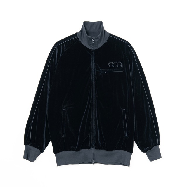 Velours track jacket（BLACK）